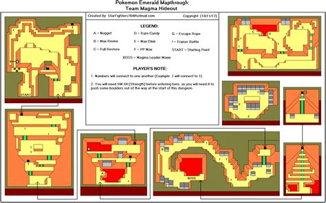 pokemon emerald magma hideout map.